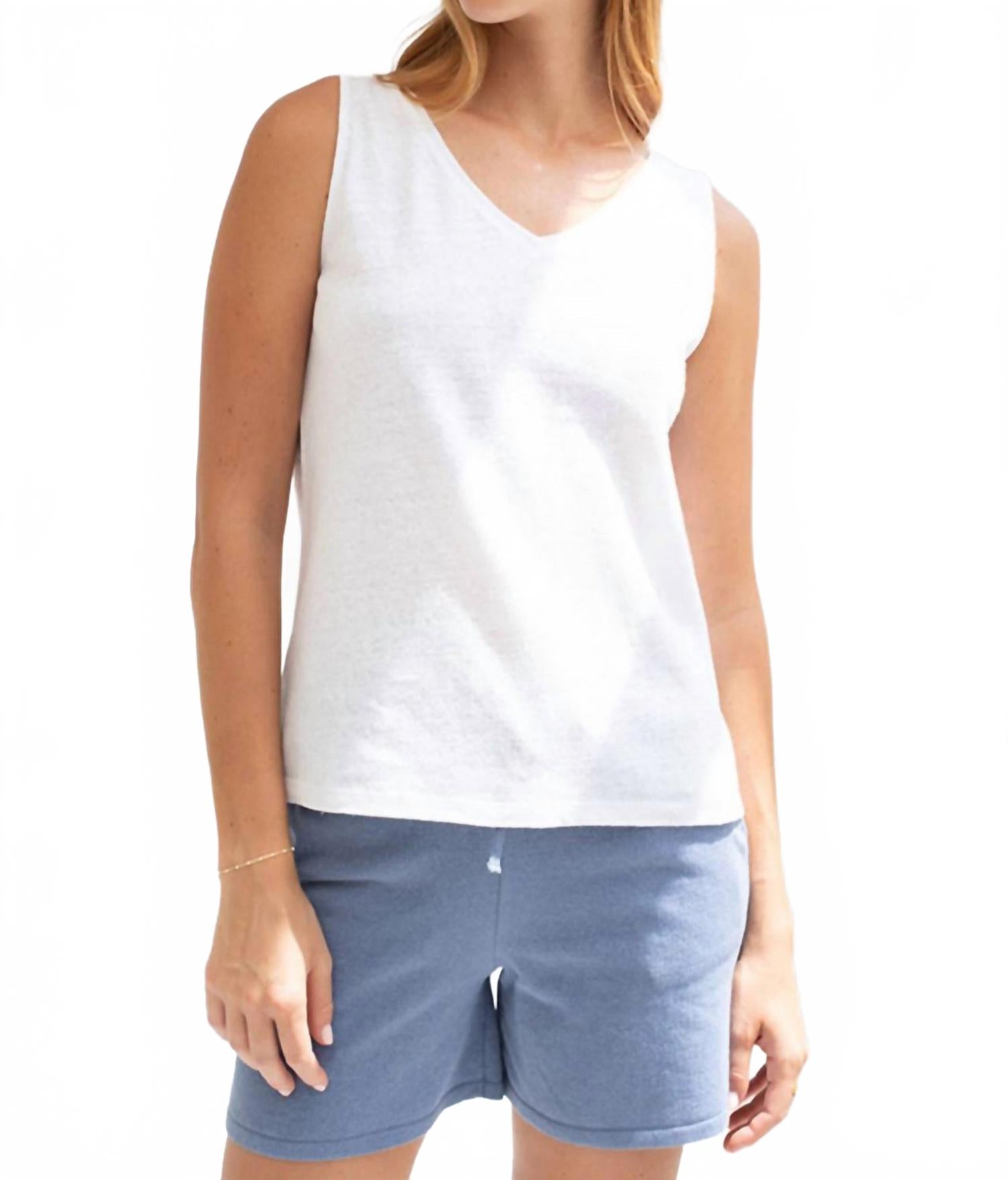 Базовый топ без рукавов белого цвета Mus & Bombon
Базовый топ без рукавов белого цвета Mus & Bombon