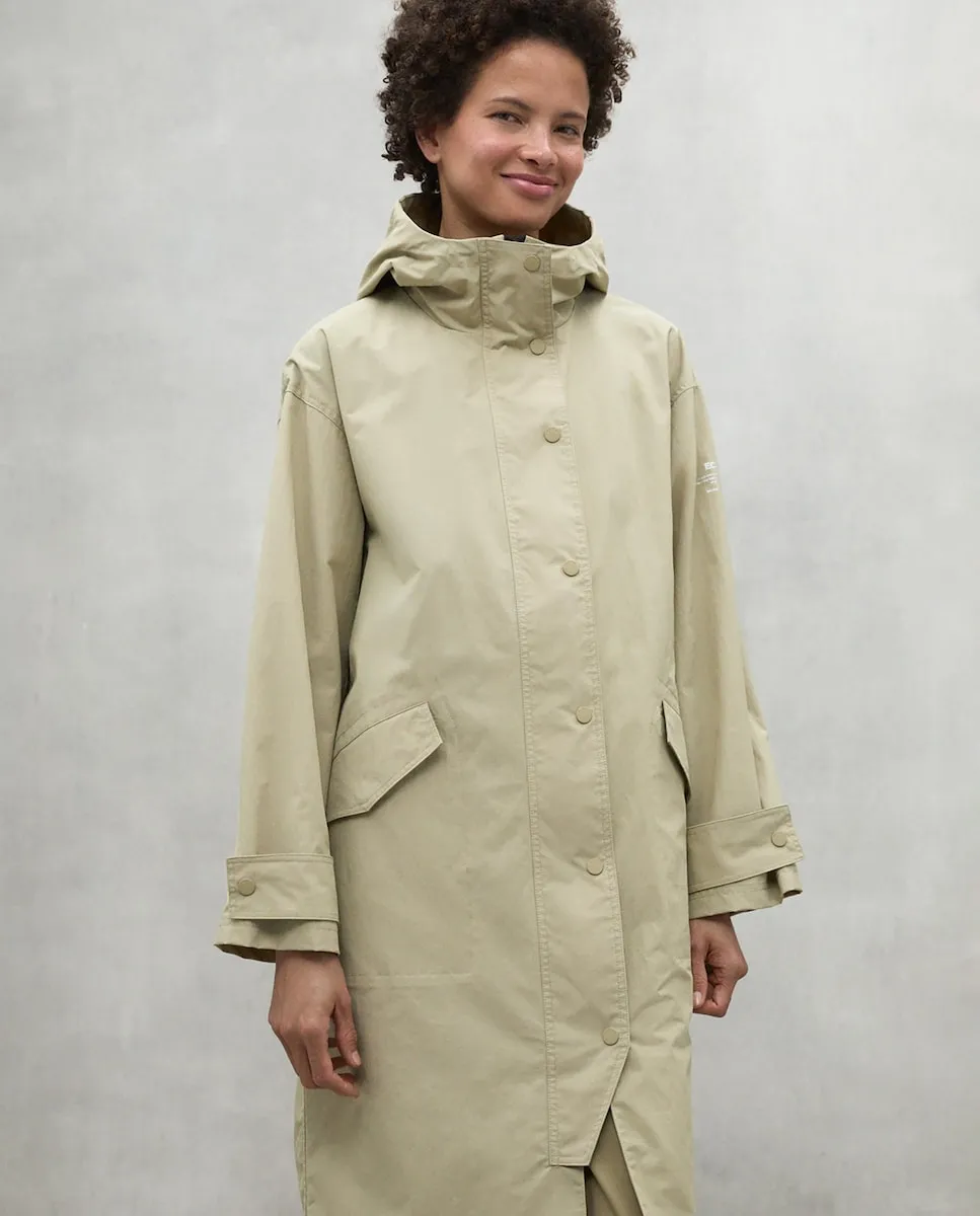 Длинная женская куртка с комбинированной застежкой и капюшоном Ecoalf, бежевый
Длинная женская куртка с комбинированной застежкой и капюшоном Ecoalf, бежевый