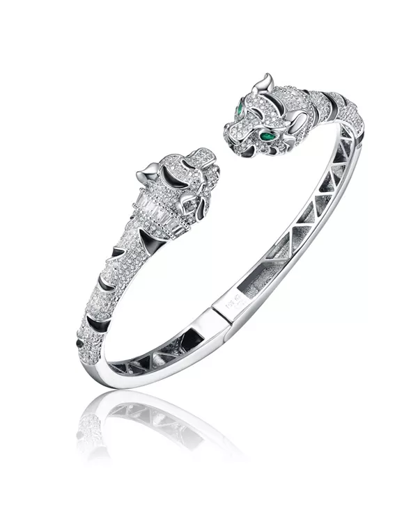 Гибкий браслет-пантера с покрытием из белого золота Rachel Glauber, silver
Гибкий браслет-пантера с покрытием из белого золота Rachel Glauber, silver