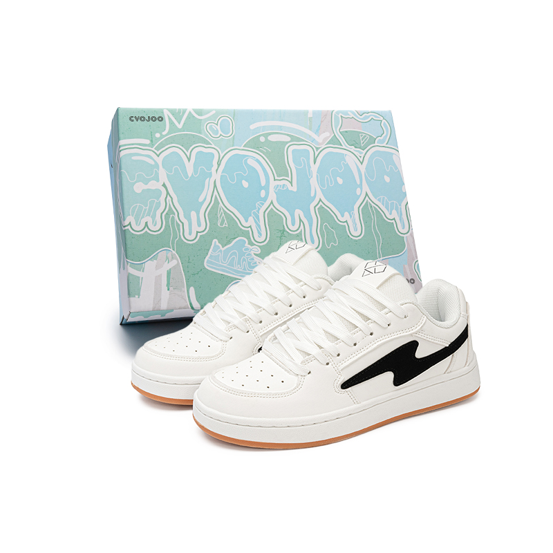 CVOJOO Скользоустойчивые унисекс скейтерские кеды низкие бело-черные, цвет White Black
CVOJOO Скользоустойчивые унисекс скейтерские кеды низкие бело-черные, цвет White Black