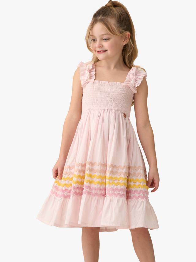 Детское хлопковое платье миди с отделкой рик-рак Angel & Rocket, Pink/Yellow
Детское хлопковое платье миди с отделкой рик-рак Angel & Rocket, Pink/Yellow