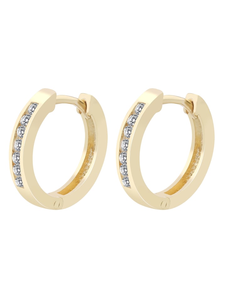 Adeliás Женские серьги - серьги-кольца на шарнирах из серебра 925 пробы с кубическим цирконием в золоте
Adeliás Женские серьги - серьги-кольца на шарнирах из серебра 925 пробы с кубическим цирконием в золоте