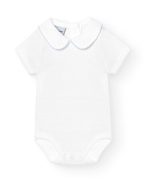 Комплект из 2 детских боди с короткими рукавами и воротником пике Babidú, синий 
Комплект из 2 детских боди с короткими рукавами и воротником пике Babidú, синий