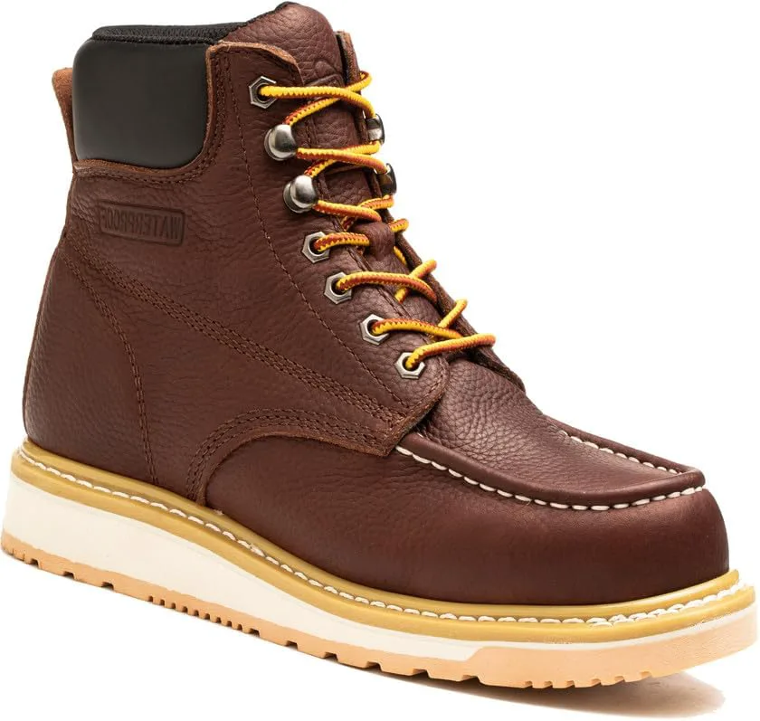 Рабочие ботинки для мужчин, 6-дюймовые с мягким носком, водонепроницаемые защитные ботинки с клиновидной подошвой, удобные рабочие защитные туфли AZXPROT, коричневый
Рабочие ботинки для мужчин, 6-дюймовые с мягким носком, водонепроницаемые защитные ботинки с клиновидной подошвой, удобные рабочие защитные туфли AZXPROT, коричневый