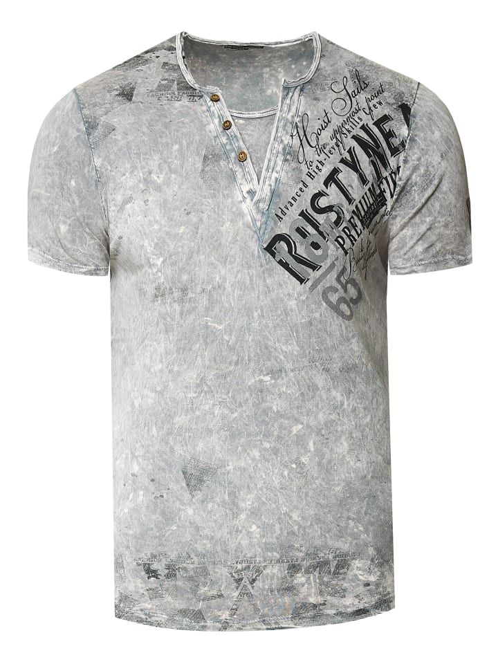 Футболка с V-образным вырезом, стираная отделка, боковой логотип, серый цвет Rusty Neal
Футболка с V-образным вырезом, стираная отделка, боковой логотип, серый цвет Rusty Neal