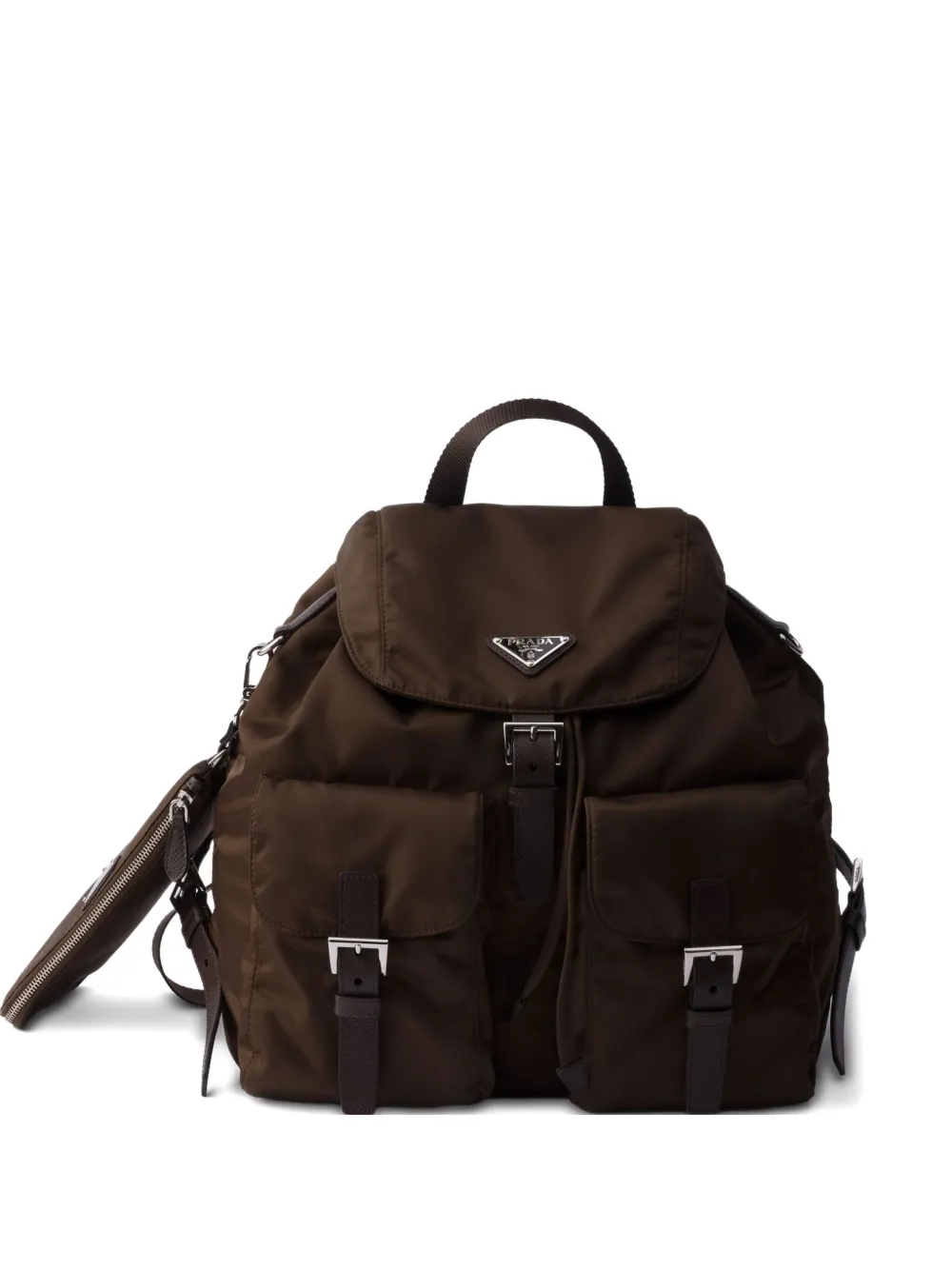 Средний рюкзак с передними карманами Prada, коричневый
Средний рюкзак с передними карманами Prada, коричневый