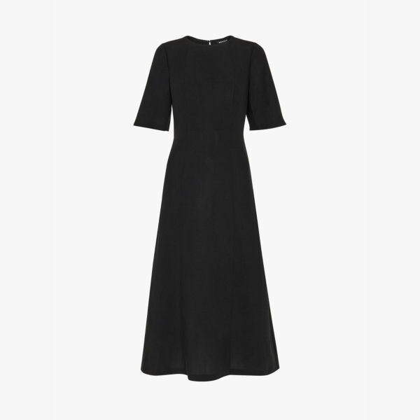 Платье миди Veda из льняной смеси со сборками Whistles, черный
Платье миди Veda из льняной смеси со сборками Whistles, черный