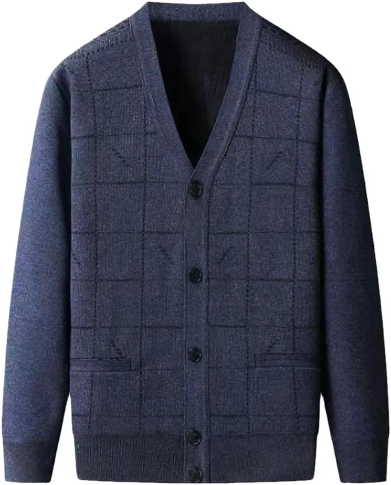 Мужской кашемировый кардиган V-образный вырез однобортный толстый плюс размер мягкий теплый свитер
Мужской кашемировый кардиган V-образный вырез однобортный толстый плюс размер мягкий теплый свитер