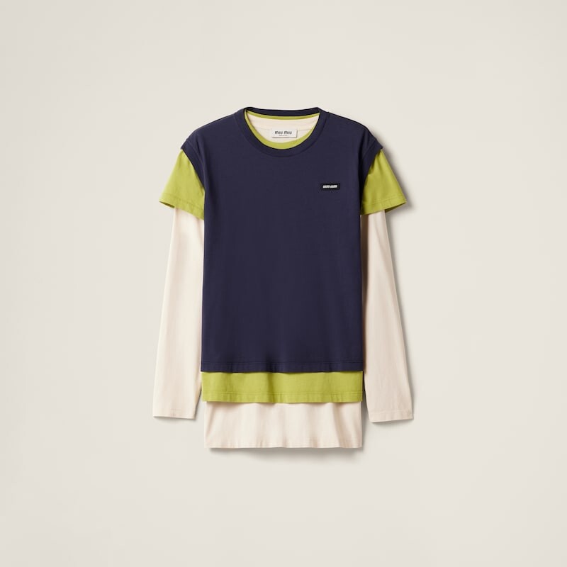 Комплект из 3 футболок из джерси. Miu Miu, синий
Комплект из 3 футболок из джерси. Miu Miu, синий