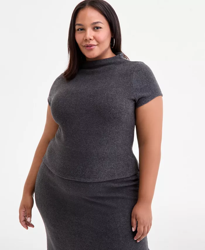 Модный свитер с воротником-воронкой и короткими рукавами больших размеров Bar Iii, серый
Модный свитер с воротником-воронкой и короткими рукавами больших размеров Bar Iii, серый