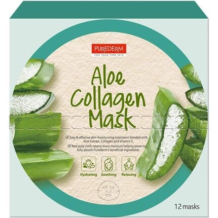 Коллагеновая маска с алоэ вера, коллагеном и витамином Е, 18 г., Purederm
Коллагеновая маска с алоэ вера, коллагеном и витамином Е, 18 г., Purederm