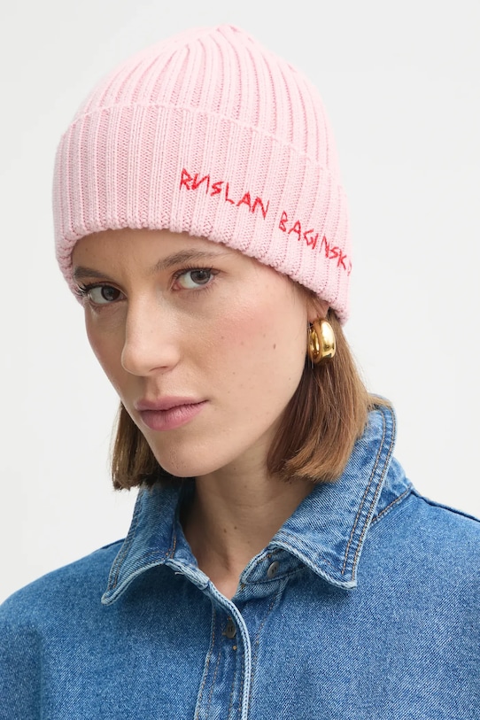 Шерстяная шапка Ruslan Baginskiy, розовый
Шерстяная шапка Ruslan Baginskiy, розовый