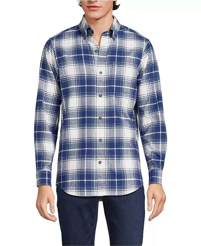 Мужская классическая фланелевая рубашка Flagship Lands' End, белый
Мужская классическая фланелевая рубашка Flagship Lands' End, белый