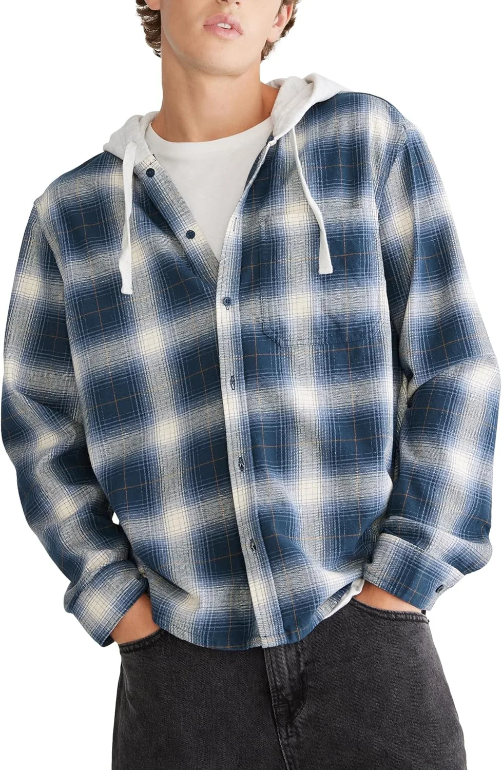 Мужская фланелевая толстовка с капюшоном и длинным рукавом AEROPOSTALE
Мужская фланелевая толстовка с капюшоном и длинным рукавом AEROPOSTALE