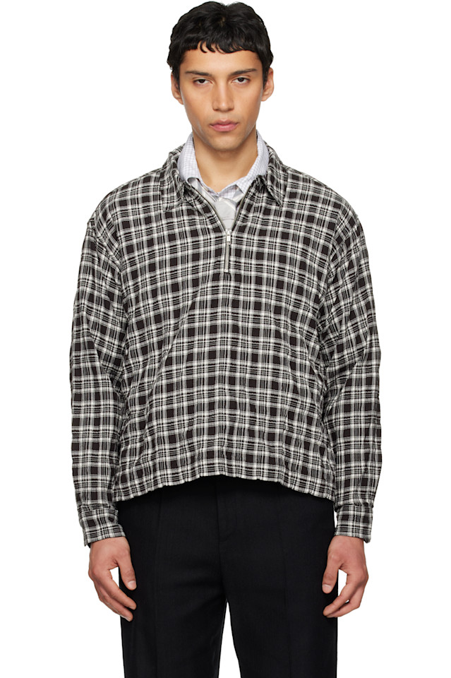 Mfpen Черно-Белая рубашка с молнией до середины груди
Mfpen Черно-Белая рубашка с молнией до середины груди