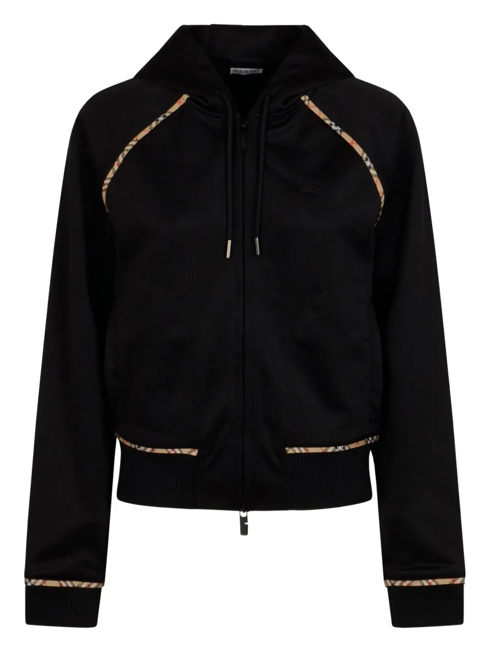 Худи с отделкой в клетку BURBERRY, черный
Худи с отделкой в клетку BURBERRY, черный