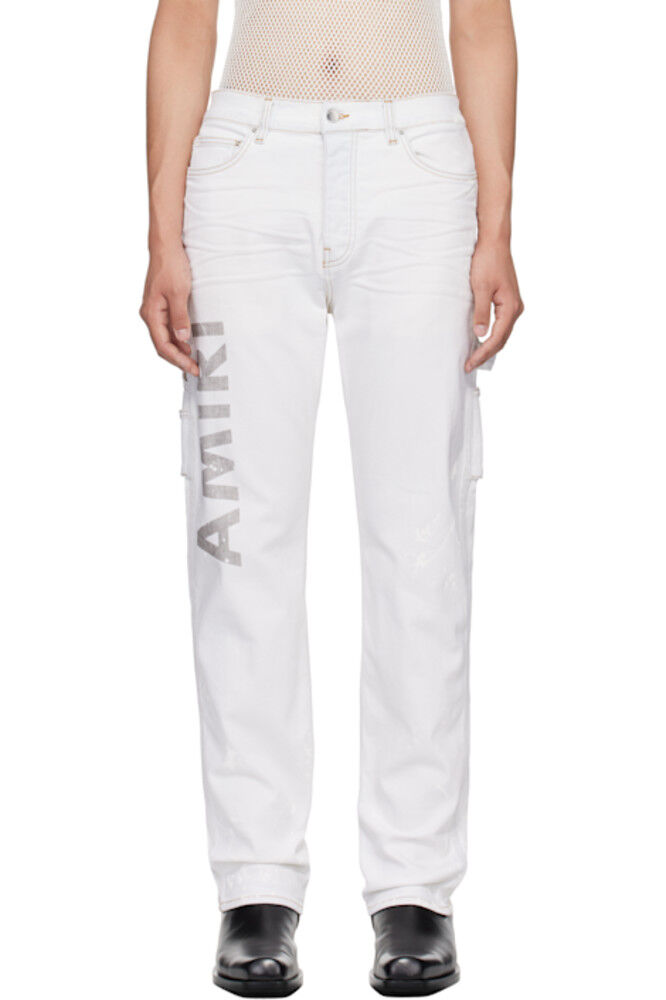 Синие армейские узкие джинсы Workman с нарисованным логотипом AMIRI
Синие армейские узкие джинсы Workman с нарисованным логотипом AMIRI