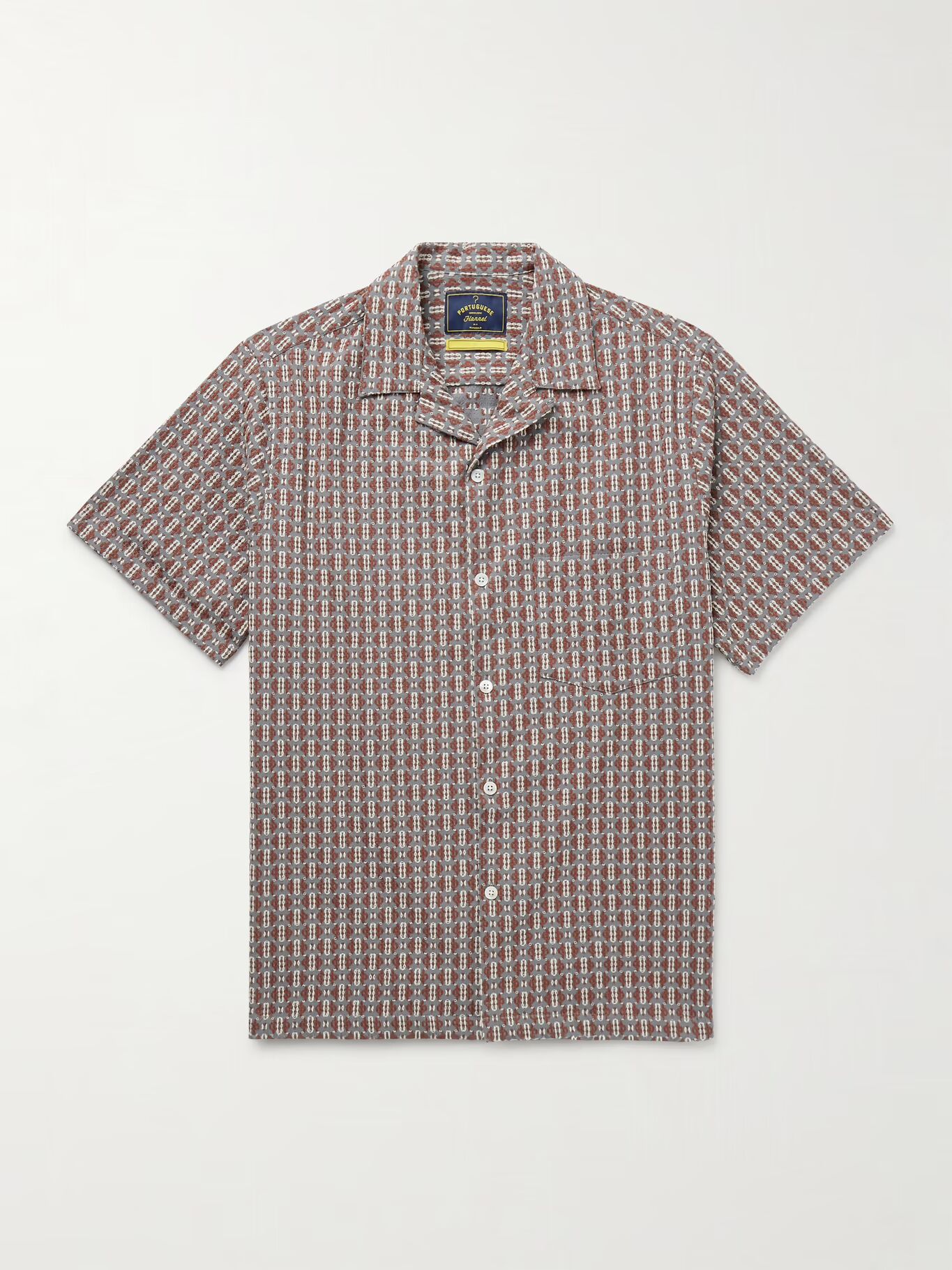 Рубашка из хлопчатобумажной жаккардовой ткани с воротником-трансформером PORTUGUESE FLANNEL, серый
Рубашка из хлопчатобумажной жаккардовой ткани с воротником-трансформером PORTUGUESE FLANNEL, серый