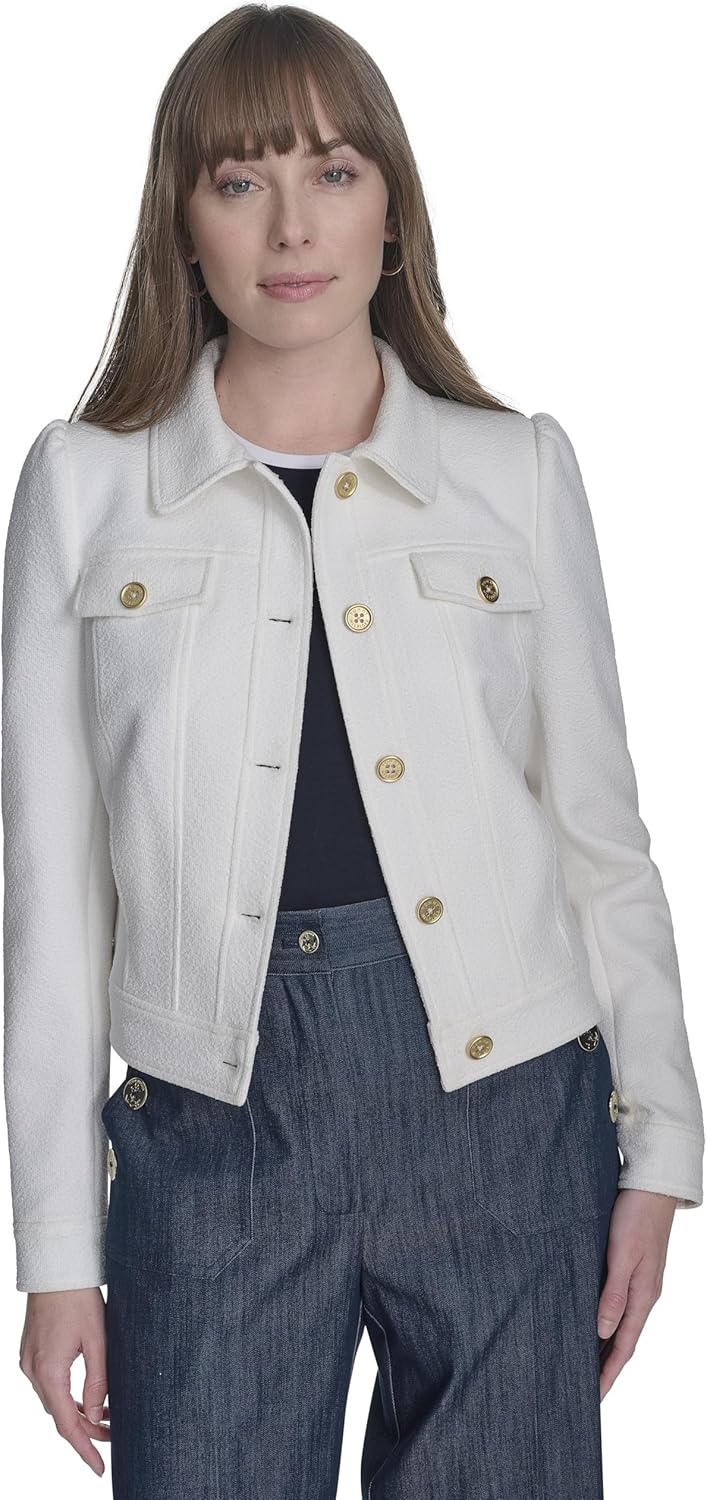 Женская куртка-букле Tommy Hilfiger с длинными рукавами и объемными плечами, Ivory
Женская куртка-букле Tommy Hilfiger с длинными рукавами и объемными плечами, Ivory