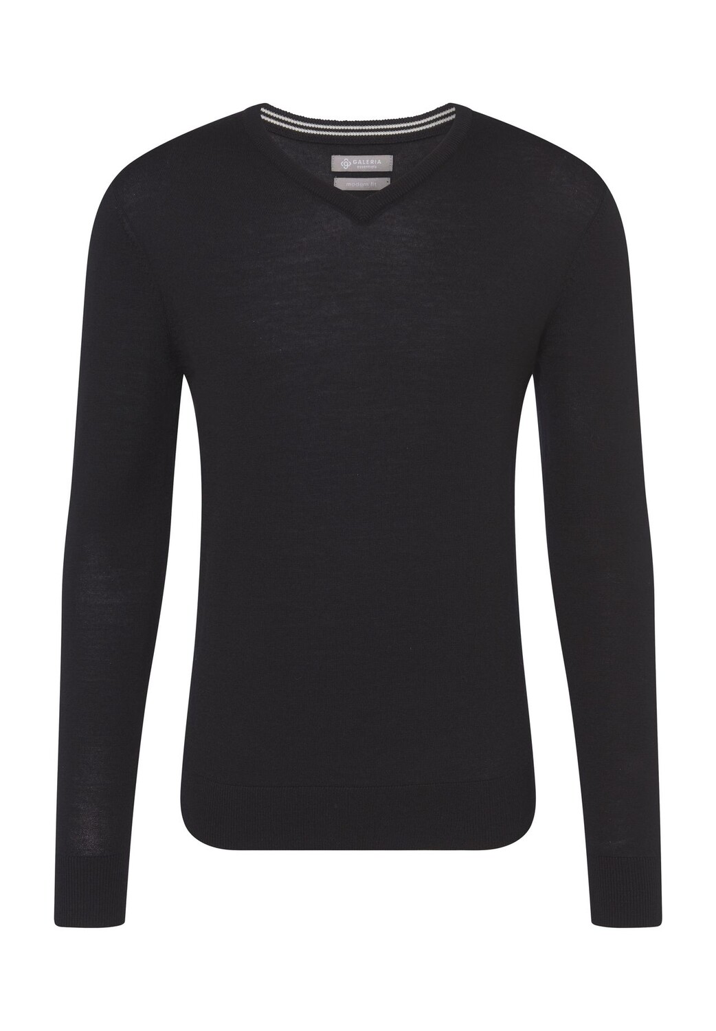 Шерстяной свитер, V-образный вырез, ребристая отделка, мужской Galeria, черный
Шерстяной свитер, V-образный вырез, ребристая отделка, мужской Galeria, черный