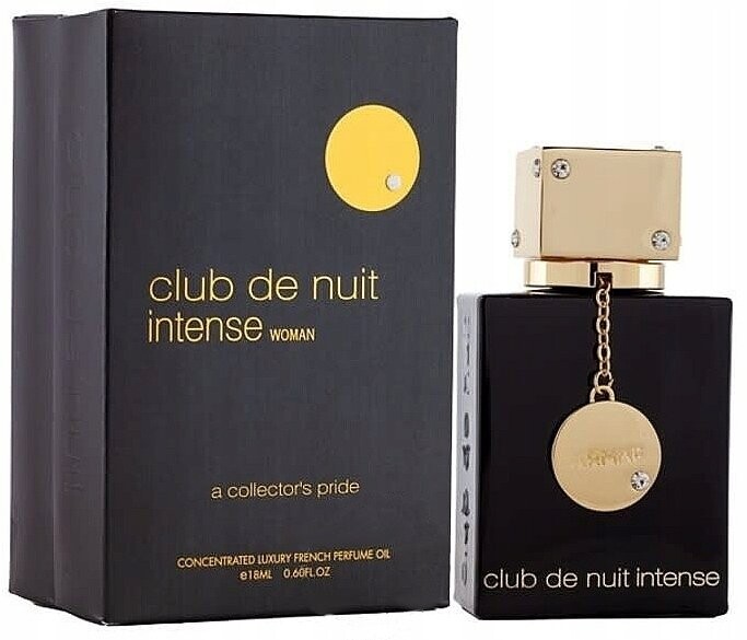 Armaf Club De Nuit Intense Woman Oil, парфюмированное масло, 18 мл
Armaf Club De Nuit Intense Woman Oil, парфюмированное масло, 18 мл