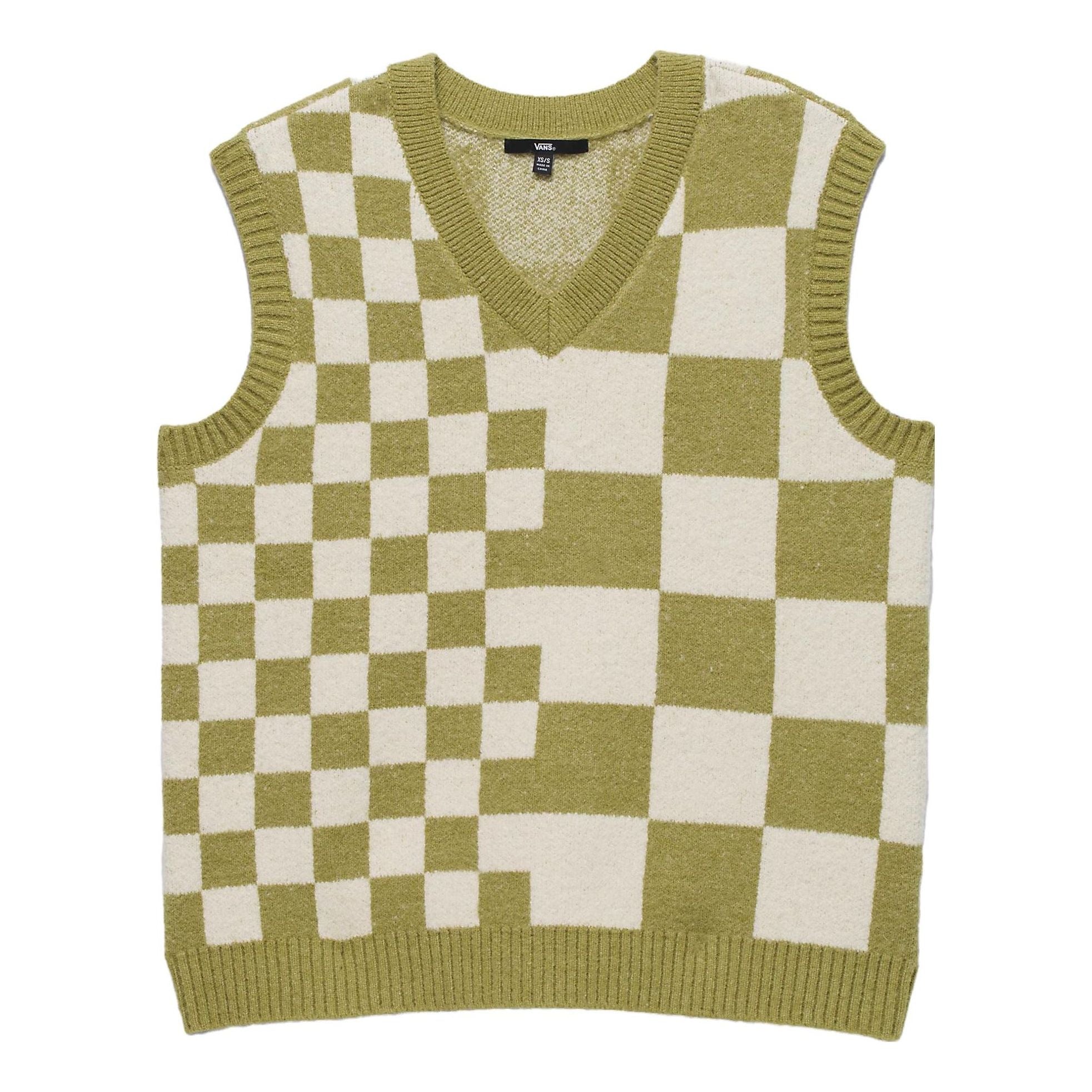 Жилет (WMNS) Vans Courtyard Checker Sweater Vest 'Green White'
Жилет (WMNS) Vans Courtyard Checker Sweater Vest 'Green White'