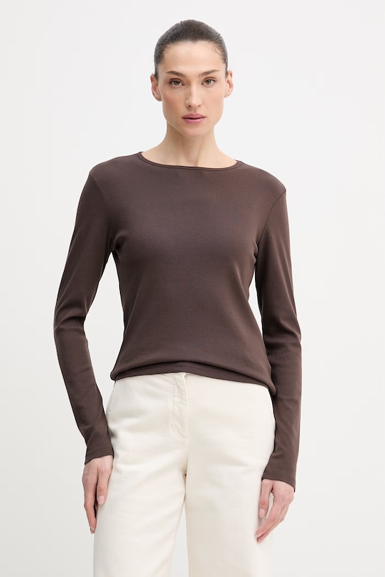 Хлопковый лонгслив United Colors of Benetton, коричневый
Хлопковый лонгслив United Colors of Benetton, коричневый