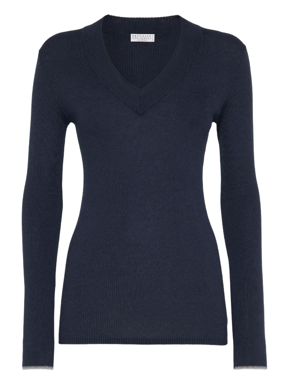 Толстовка в рубчик с v-образным вырезом Brunello Cucinelli, синий
Толстовка в рубчик с v-образным вырезом Brunello Cucinelli, синий