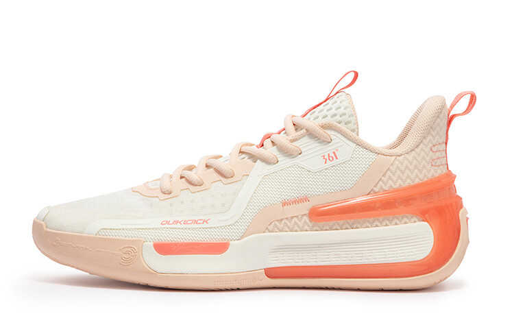 Баскетбольные кроссовки GOEY Series Basketball Shoes Men Low-Top Feather White/Ice Milk Peach 361° 
Баскетбольные кроссовки GOEY Series Basketball Shoes Men Low-Top Feather White/Ice Milk Peach 361°