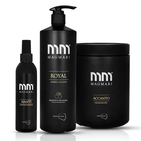 Набор: королевский шампунь, 1000 мл + маска Акканто, 1000 мл + спрей Нанти, 200 мл. Magmari 
Набор: королевский шампунь, 1000 мл + маска Акканто, 1000 мл + спрей Нанти, 200 мл. Magmari