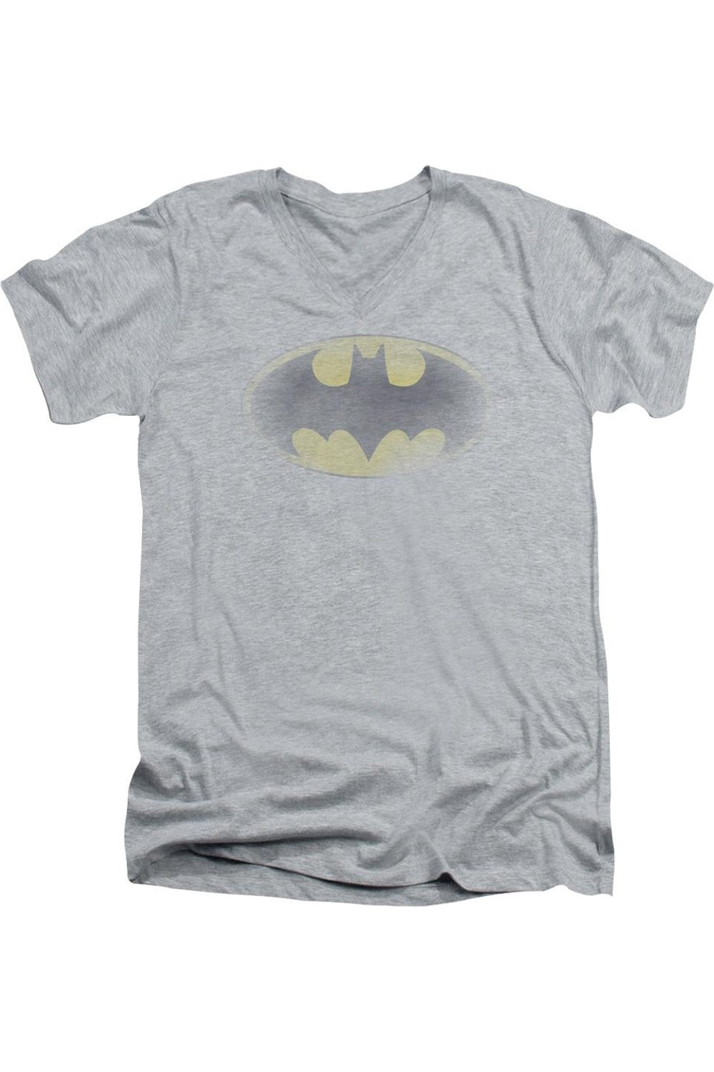 Футболка с коротким рукавом и V-образным вырезом для взрослых с выцветшим логотипом Batman Gildan, цвет athletic heather
Футболка с коротким рукавом и V-образным вырезом для взрослых с выцветшим логотипом Batman Gildan, цвет athletic heather