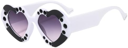 Солнцезащитные очки в форме сердца для женщин: модные, милые, сексуальные, в стиле ретро, винтажные солнцезащитные очки с защитой от УФ-излучения UV400, панк-очки MTZJH, White
Солнцезащитные очки в форме сердца для женщин: модные, милые, сексуальные, в стиле ретро, винтажные солнцезащитные очки с защитой от УФ-излучения UV400, панк-очки MTZJH, White