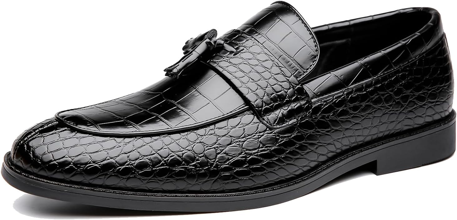 Мужские кожаные лоферы SIYAKE с кисточками, деловые повседневные, без шнурков, модные роскошные туфли с круглым носком для вечеринок, свиданий, выпускного, свадьбы и работы, черный
Мужские кожаные лоферы SIYAKE с кисточками, деловые повседневные, без шнурков, модные роскошные туфли с круглым носком для вечеринок, свиданий, выпускного, свадьбы и работы, черный