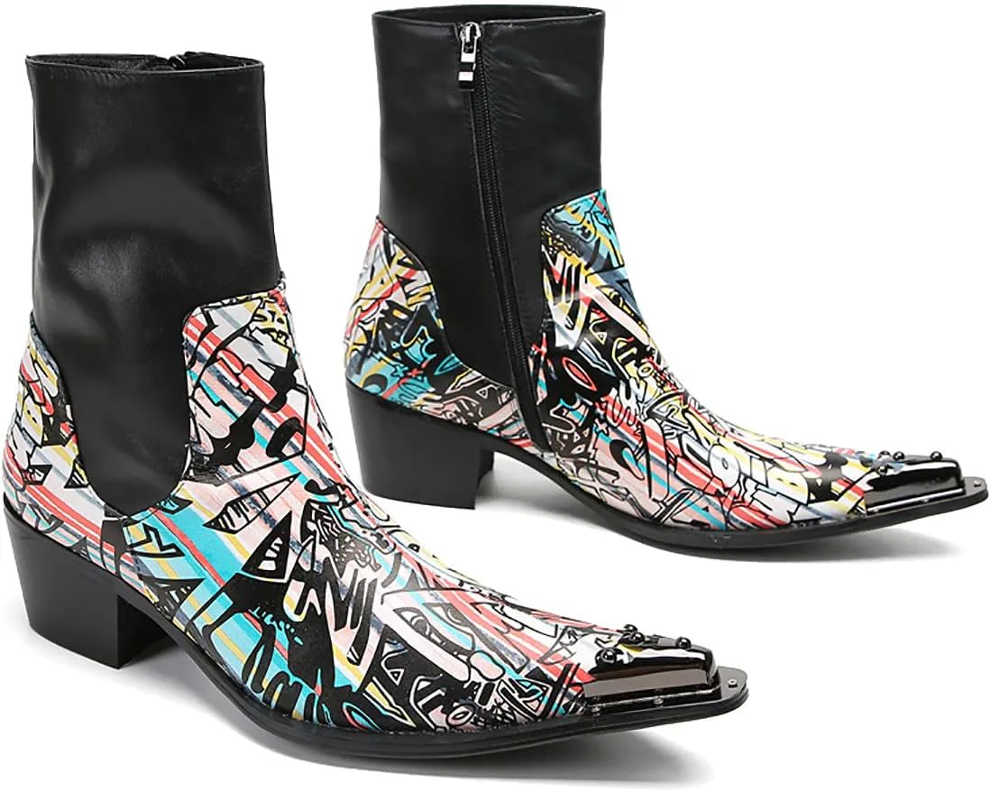 Мотоциклетные ботинки Santimon Mens, вечернее платье, кожаные с металлическим носком, ручная работа, цветные граффити, ковбойские ботинки для мужчин, модные повседневные западные ботинки
Мотоциклетные ботинки Santimon Mens, вечернее платье, кожаные с металлическим носком, ручная работа, цветные граффити, ковбойские ботинки для мужчин, модные повседневные западные ботинки