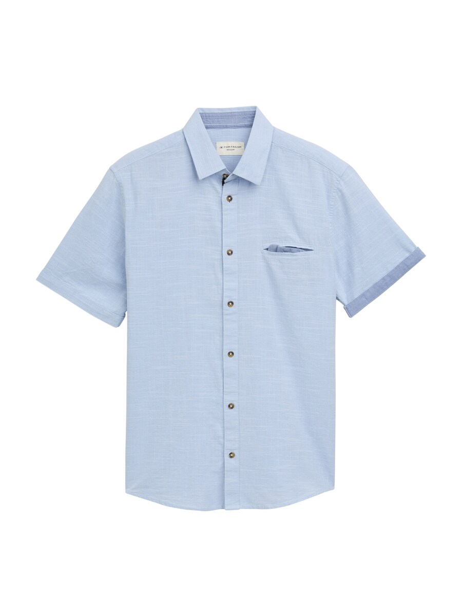 Рубашка на пуговицах классического кроя TOM TAILOR, светло-синий 
Рубашка на пуговицах классического кроя TOM TAILOR, светло-синий