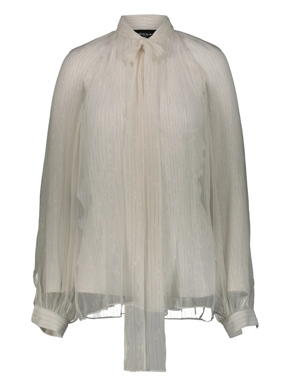 Шифоновая рубашка в полоску Rochas, кремовый
Шифоновая рубашка в полоску Rochas, кремовый