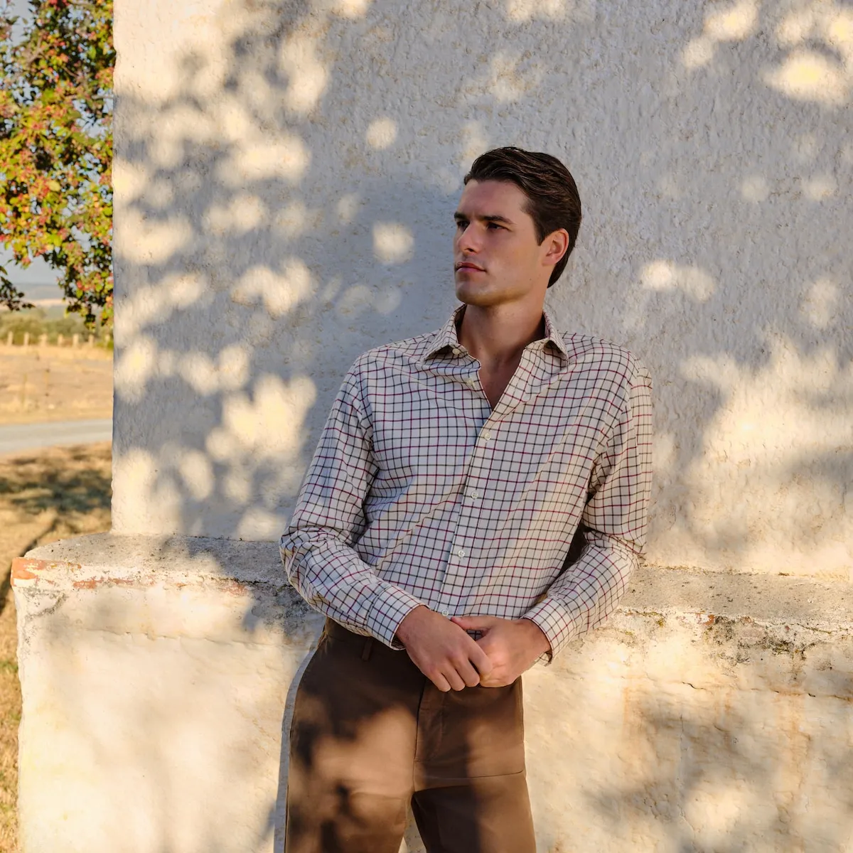 Мужская рубашка в клетку бежевого цвета Verhunt
Мужская рубашка в клетку бежевого цвета Verhunt