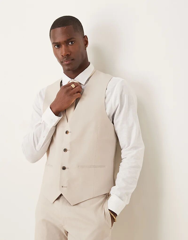 Тонкий льняной жилет ASOS DESIGN цвета «песок»
Тонкий льняной жилет ASOS DESIGN цвета «песок»