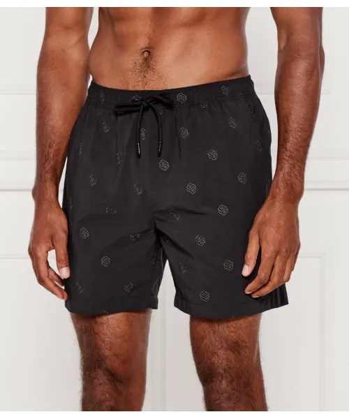 Джинсовые пляжные шорты Regular fit Boss, черный 
Джинсовые пляжные шорты Regular fit Boss, черный