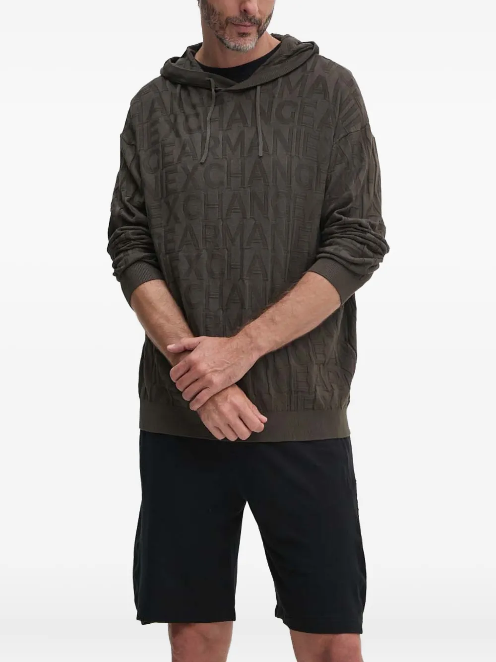 Толстовка с капюшоном и логотипным узором Armani Exchange, коричневый
Толстовка с капюшоном и логотипным узором Armani Exchange, коричневый
