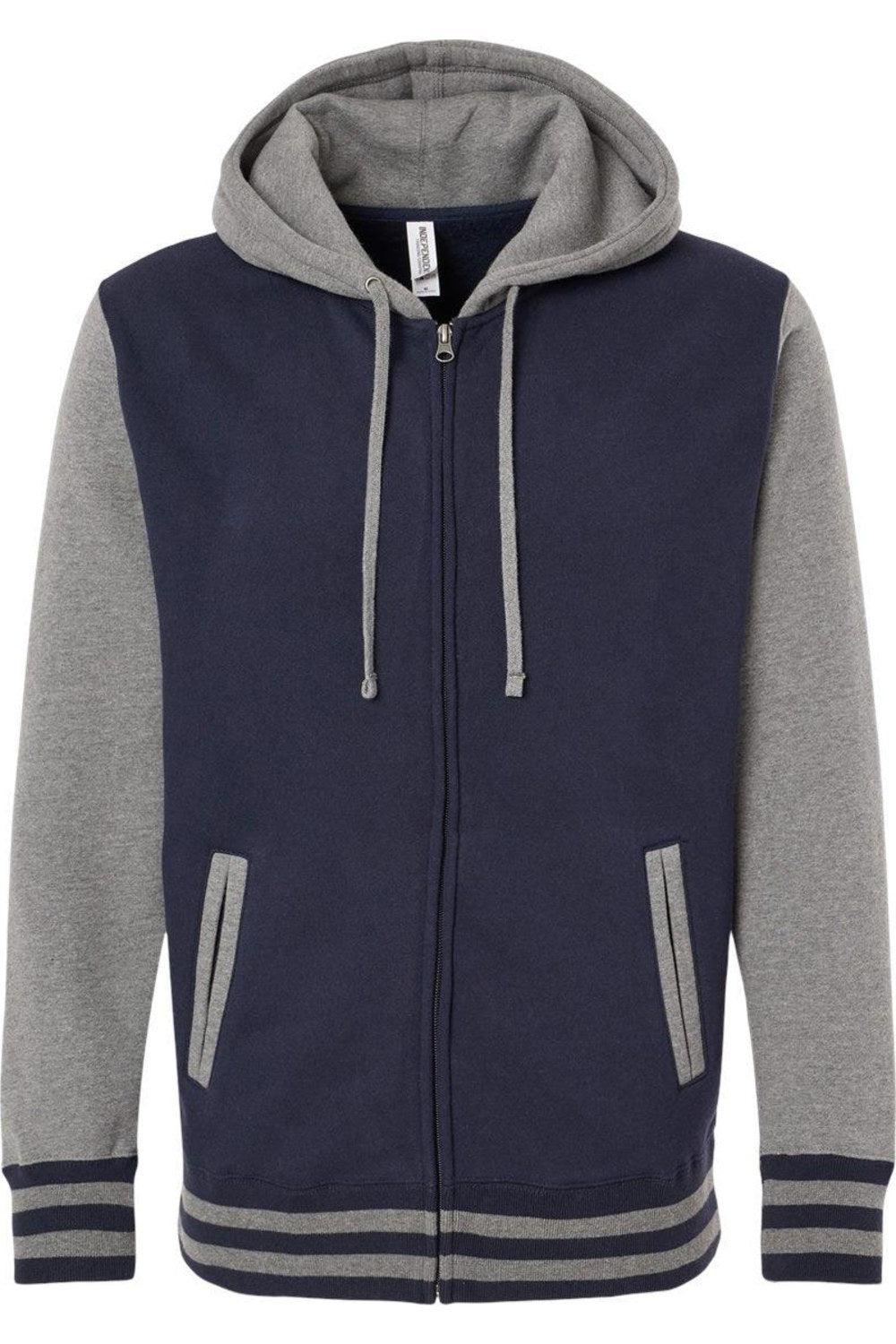 Толстовка Independent Trading Co. Heavyweight Varsity с капюшоном и молнией, цвет classic navy/ gunmetal heather
Толстовка Independent Trading Co. Heavyweight Varsity с капюшоном и молнией, цвет classic navy/ gunmetal heather