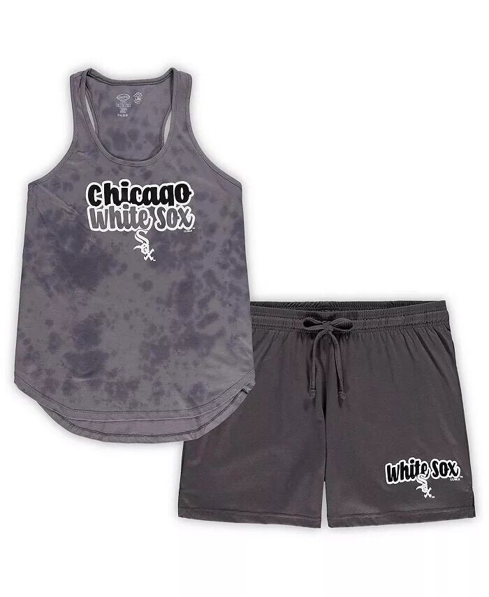 Женский темно-серый комплект для сна Chicago White Sox размера плюс с майкой Cloud и шортами Concepts Sport
Женский темно-серый комплект для сна Chicago White Sox размера плюс с майкой Cloud и шортами Concepts Sport
