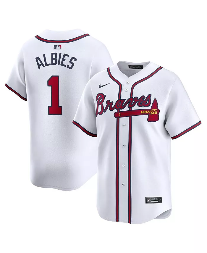 Мужская белая ограниченная игровая футболка Ozzie Albies Atlanta Braves Nike
Мужская белая ограниченная игровая футболка Ozzie Albies Atlanta Braves Nike