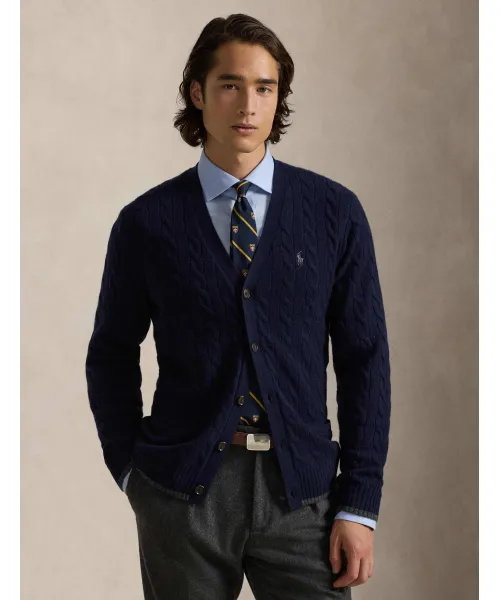 Шерстяной кардиган Regular fit Polo Ralph Lauren, синий 
Шерстяной кардиган Regular fit Polo Ralph Lauren, синий