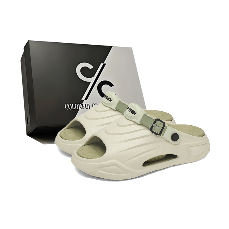 Мужские сандалии-слайдеры из ЭВА с вырезами, тихие, нескользящие, устойчивые к запахам и истиранию Colorful Creations, Green
Мужские сандалии-слайдеры из ЭВА с вырезами, тихие, нескользящие, устойчивые к запахам и истиранию Colorful Creations, Green