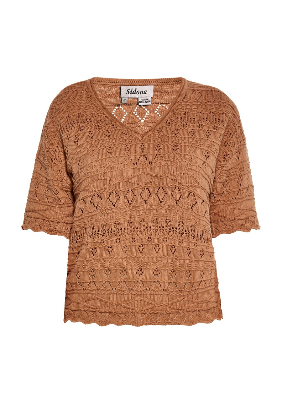 Тонкий вязаный свитер Sidona Sweater, кэмел
Тонкий вязаный свитер Sidona Sweater, кэмел