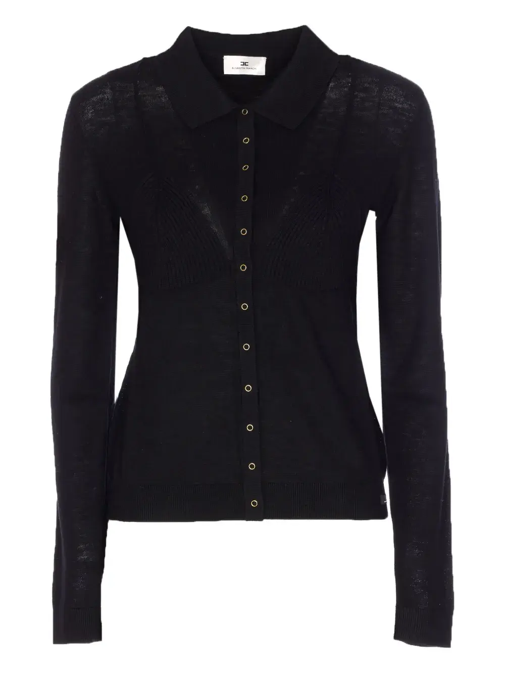 Кардиган на пуговицах Elisabetta Franchi, черный
Кардиган на пуговицах Elisabetta Franchi, черный