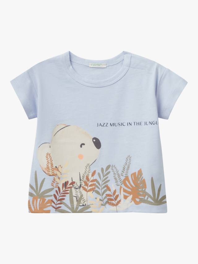 Детская квадратная футболка с тематикой джунглей Benetton, цвет Light Blue Powder
Детская квадратная футболка с тематикой джунглей Benetton, цвет Light Blue Powder