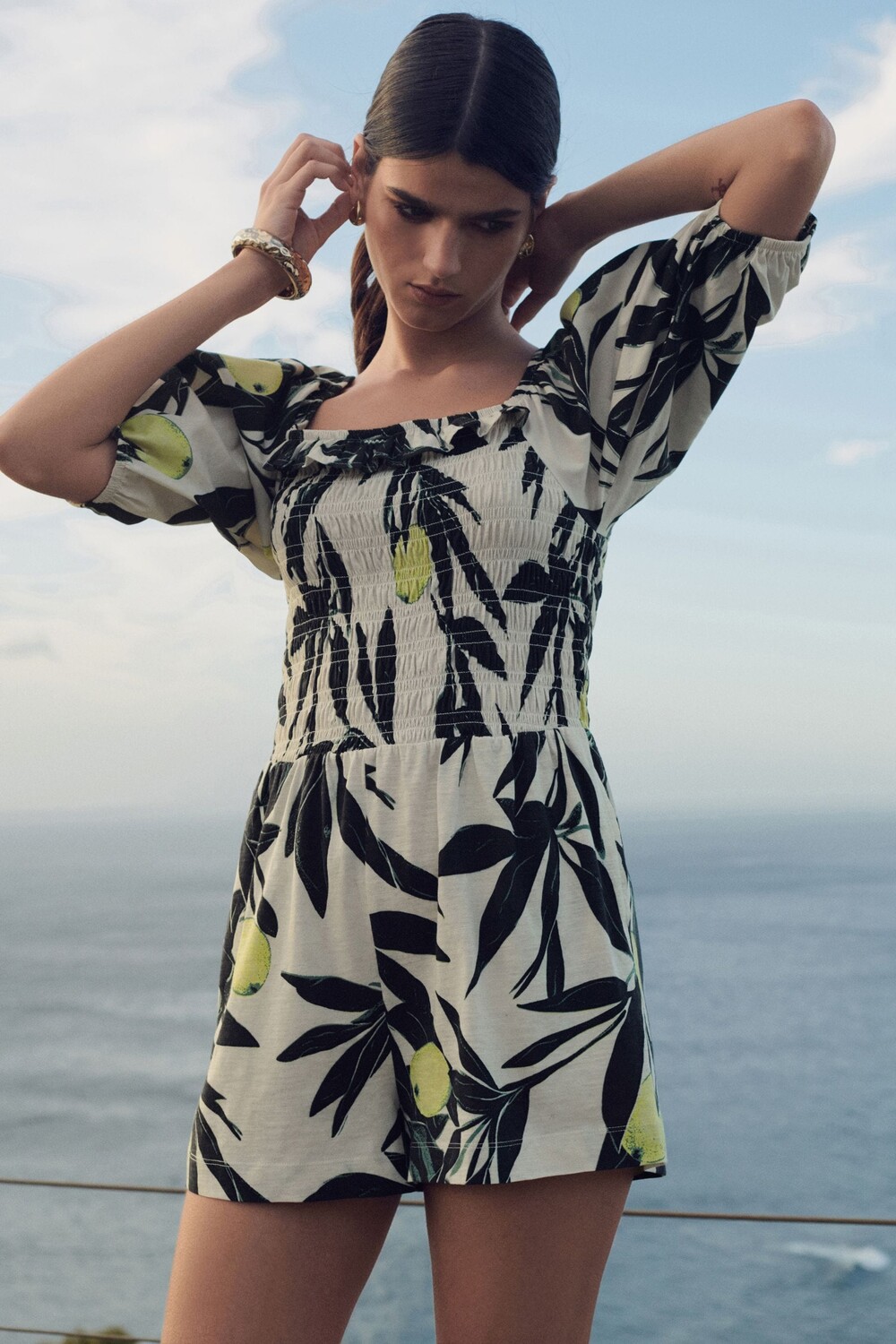 Летний комбинезон с пышными рукавами Next, экрю
Летний комбинезон с пышными рукавами Next, экрю