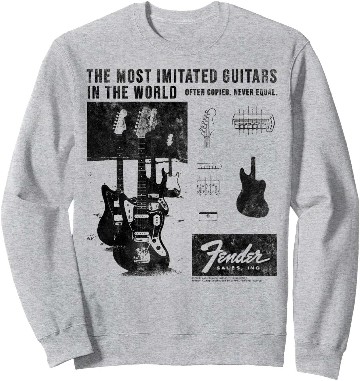 Толстовка Fender «Самые копируемые гитары в мире», серый
Толстовка Fender «Самые копируемые гитары в мире», серый